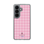 スリムプロテクションケース［ Houndstooth Pattern Pink with LANVIN en Bleu logo- ランバン 千鳥格子柄 ピンク ］