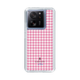 スリムプロテクションケース［ Houndstooth Pattern Pink with LANVIN en Bleu logo- ランバン 千鳥格子柄 ピンク ］