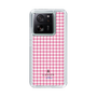 スリムプロテクションケース［ Houndstooth Pattern Pink with LANVIN en Bleu logo- ランバン 千鳥格子柄 ピンク ］