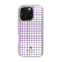 スリムプロテクションケース［ Houndstooth Pattern Purple -with LANVIN en Bleu logo ランバン 千鳥格子柄 パープル ］