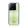 スリムプロテクションケース［ Houndstooth Pattern Green with LANVIN en Bleu logo- ランバン 千鳥格子柄 グリーン ］