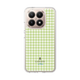 スリムプロテクションケース［ Houndstooth Pattern Green with LANVIN en Bleu logo- ランバン 千鳥格子柄 グリーン ］