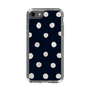 スリムプロテクションケース［ 水彩ドット・レトロカラー - Navy ］