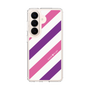 スリムプロテクションケース［ Big Stripe - Purple × Pink ］