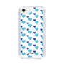 スリムプロテクションケース［ Stripe Hearts - Blue ］