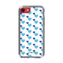 スリムプロテクションケース［ Stripe Hearts - Blue ］