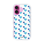 スリムプロテクションケース［ Stripe Hearts - Blue ］