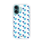 スリムプロテクションケース［ Stripe Hearts - Blue ］