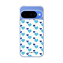 スリムプロテクションケース［ Stripe Hearts - Blue ］