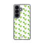 スリムプロテクションケース［ Stripe Hearts - Green ］