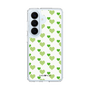 スリムプロテクションケース［ Stripe Hearts - Green ］