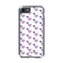 スリムプロテクションケース［ Stripe Hearts - Purple ］