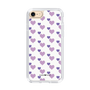 スリムプロテクションケース［ Stripe Hearts - Purple ］
