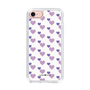 スリムプロテクションケース［ Stripe Hearts - Purple ］