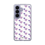 スリムプロテクションケース［ Stripe Hearts - Purple ］