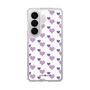 スリムプロテクションケース［ Stripe Hearts - Purple ］