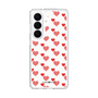 スリムプロテクションケース［ Stripe Hearts - Red ］
