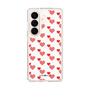 スリムプロテクションケース［ Stripe Hearts - Red ］