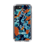 スリムプロテクションケース［ MURUA - アートプリント - Navy × Orange ］