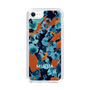 スリムプロテクションケース［ MURUA - アートプリント - Navy × Orange ］