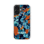 スリムプロテクションケース［ MURUA - アートプリント - Navy × Orange ］