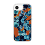 スリムプロテクションケース［ MURUA - アートプリント - Navy × Orange ］