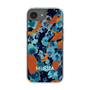 スリムプロテクションケース［ MURUA - アートプリント - Navy × Orange ］