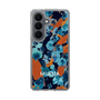 スリムプロテクションケース［ MURUA - アートプリント - Navy × Orange ］