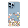 スリムプロテクションケース［ ちみたん - お花畑 - クリア ］