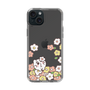 スリムプロテクションケース［ ちみたん - お花畑 - クリア ］