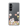 スリムプロテクションケース［ ちみたん - お花畑 - クリア ］