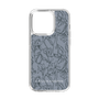 スリムプロテクションケース［ LAGUNAMOON - フラワーパターン - Dark blue ］