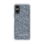 スリムプロテクションケース［ LAGUNAMOON - フラワーパターン - Dark blue ］