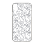 スリムプロテクションケース［ LAGUNAMOON - フラワーパターン - Clear×Grey ］