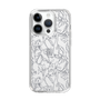スリムプロテクションケース［ LAGUNAMOON - フラワーパターン - Clear×Grey ］
