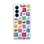 スリムプロテクションケース［ ツインエンジェル - ドットイラスト - クリア ］