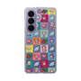スリムプロテクションケース［ ツインエンジェル - ドットイラスト - クリア ］