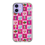 スリムプロテクションケース［ ツインエンジェル - ドットイラスト - ピンク ］