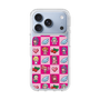 スリムプロテクションケース［ ツインエンジェル - ドットイラスト - ピンク ］