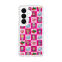 スリムプロテクションケース［ ツインエンジェル - ドットイラスト - ピンク ］