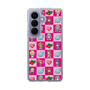 スリムプロテクションケース［ ツインエンジェル - ドットイラスト - ピンク ］