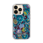 スリムプロテクションケース［ ANNA SUI - ガーデンフワラー - シアン ］