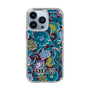 スリムプロテクションケース［ ANNA SUI - ガーデンフワラー - シアン ］