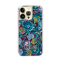 スリムプロテクションケース［ ANNA SUI - ガーデンフワラー - シアン ］