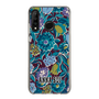 スリムプロテクションケース［ ANNA SUI - ガーデンフワラー - シアン ］