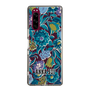 スリムプロテクションケース［ ANNA SUI - ガーデンフワラー - シアン ］