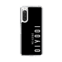 スリムプロテクションケース［ 100人10 - Logo vertical - Black ］