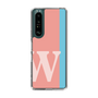 スリムプロテクションケース［ オリジナル - initial color line - W pink ］