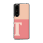 スリムプロテクションケース［ オリジナル - initial two tone - T pink ］