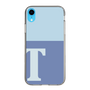 スリムプロテクションケース［ オリジナル - initial two tone - T blue ］